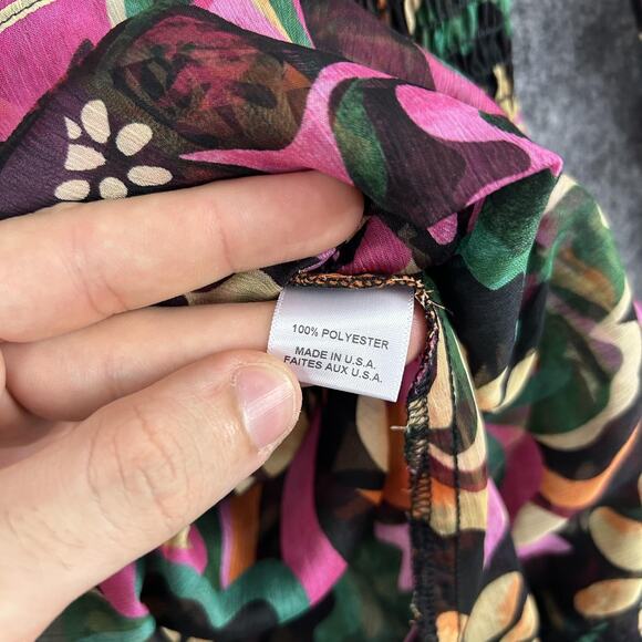 Misa Los Angeles Dress XS Gianna Floral Mini Groove Retro Multicolor Artsy Boho - Picture 16 of 16